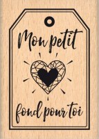 {Pur éclat}Tampon bois MON PETIT COEUR - Florilèges