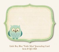 {Quite contrary}Journaling card LITTLE MAN - MME