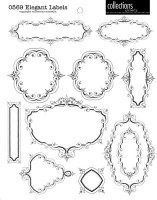 Etiquette ELEGANT LABELS WHITE - Collections elements