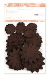 Fleurs multi tailles CHOCOLATE - Kaisercraft