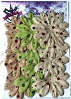 FLEURS LONGS PETALES NATUREL A POIS - Ohlala