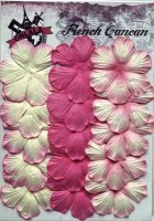 Fleurs plates plissées 6 pétales ROSE - Ohlala