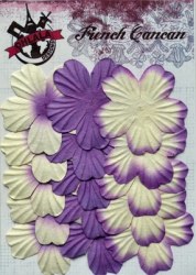 Fleurs plates plissées 5 pétales VIOLET - Ohlala