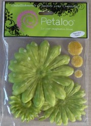 Layered daisies SAGE/WHITE POLKADOT - Petaloo