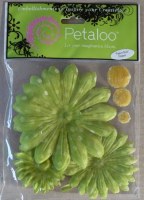 Layered daisies SAGE/WHITE POLKADOT - Petaloo