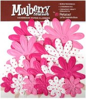 Fleurs EMBOSSED DAISIES Fuchsia - Petaloo
