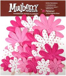 Fleurs EMBOSSED DAISIES Fuchsia - Petaloo