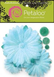 Fleurs GLITER DAISY PEEL Teal - Petaloo