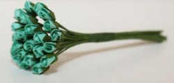 Bouquet 24 MINI ROSEBUD TEAL