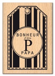 Tampon bois PAPA BONHEUR - Florilèges