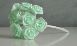 Bouquet 12 roses tissu - MINT