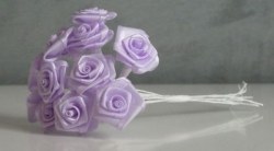 Bouquet 12 roses tissu - LILAC