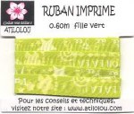 Ruban Rêve de princesse VERT - Atilolou