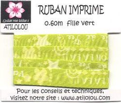 Ruban Rêve de princesse VERT - Atilolou