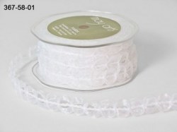 Ruban SHEER LOOPED TRIM WHITE - May arts