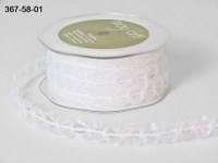 Ruban SHEER LOOPED TRIM WHITE - May arts