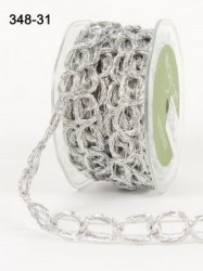 Ruban METALIC CHAINS SILVER - May arts