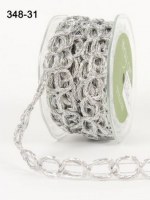 Ruban METALIC CHAINS SILVER - May arts