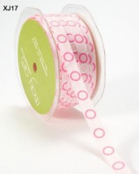 Ruban grosgrain CIRCLES PINK 