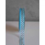 Ruban organza turquoise/pois marron - May arts