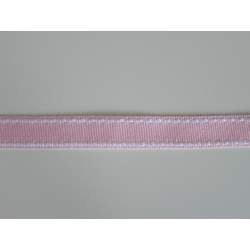 Ruban grosgrain rose/couture blanche - May arts