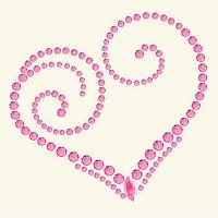 Strass BLING IT HEART/ROUGE - Basic Grey
