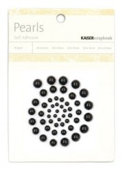 Demi perles autocollantes BLACK - Kaisercraft