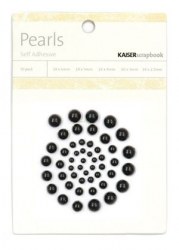 Demi perles autocollantes BLACK - Kaisercraft