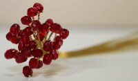 Bouquet 12 branches perlées BURGUNDY