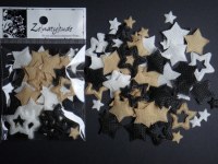 75 étoiles papier BLANC/NOIR/BEIGE - Zenatytude