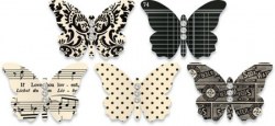 Embellissements papillons BLACK - Jenni Bowlin