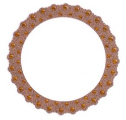 Glitter bing round frame BROWN - Making memories