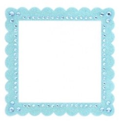 Glitter bling frame BLUE - Making memories