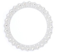 Glitter bling round frame SILVER - Making memories