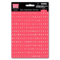 Mini alphabet stickers KISS PINK - MLS