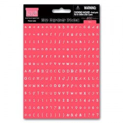 Mini alphabet stickers KISS PINK - MLS