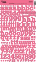 Stickers alphabet cardstock POACHED PINK - Jillibean