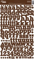 Stickers alphabet cardstock BAKED BROWN - Jillibean
