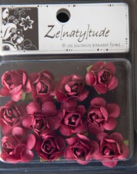 12 fleurs SHABBY BORDEAU - Zenatytude