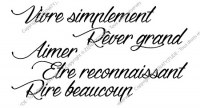 Tampon clear EXPRESSION "VIVRE SIMPLEMENT ETC" - Zenatytude