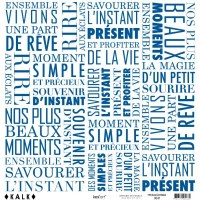 Kalk TYPO BLEU ELECTRIQUE - Kesi'art