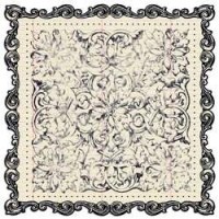 Narrative antique cream - Floral scalloped - Creative imaginations
