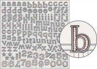 Stickers alphabet RED BOOKPRINT - J.Bowlin