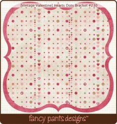 {Vintage valentine}Hearts and dots brackets - Fancy Pants