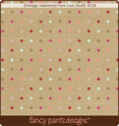 {Vintage valentine}Pure love (kraft) - Fancy pants