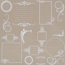 Journaling bits Blanc sur kraft par Hambly Studios