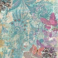 {Jubilee}Teals floral and butterflies - K&Company