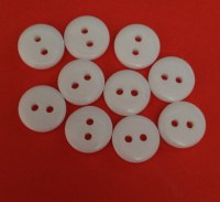 Lot 10 mini boutons BLANCS 1 cm - Kirecraft