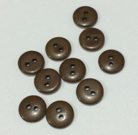 Lot 10 mini boutons MARRON EXPRESSO 1 cm - Kirecraft