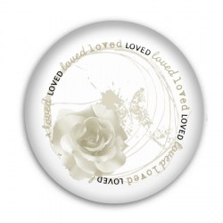 Badge LOVED 38 mm - Scrapinerie